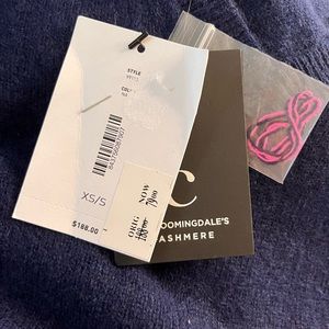 Navy blue and pink CASHMERE sweater E9